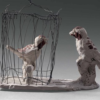 "Looking at Each Other through the Cage" 1990