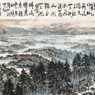 國畫-巍巍長白山(1982年)(100X154cm)橫軸