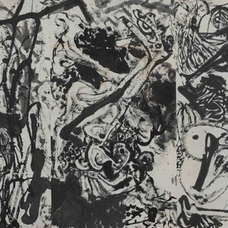 袁運生 Yuan Yunsheng 狂想曲 Wild Dreams 1991-2015 紙本水墨 Ink painting on paper 180 x 291 cm