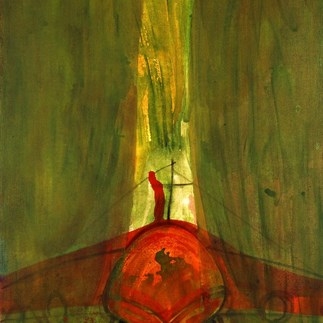 Ma Lu, The Light at the End of the Tunnel, mixed media, 170 x 120 cm, 2006