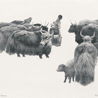 Wu Changjiang, Highlands Ranch, 1984; lithograph, 64×76cm