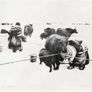 Wu Changjiang, Highlands Ranch No.2, 1985; lithograph, 64×54cm