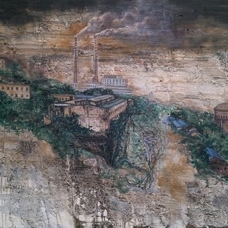 Zhang Xiaotao, Rivers and Mountains, 2015; Oil on linen, 200X250cm