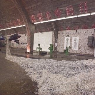 Exhibition View of Lü (Lyu) Shengzhong's Work. Courtesy of Feng Boyi.