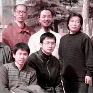 The Group Photo of Lü (Lyu) Shengzhong with faculty members and students from School of Experimental Art, CAFA. Courtesy of Wang Lei.