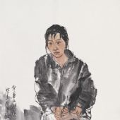 安塞剪花姑娘136cm×68cm  2003年