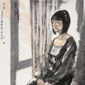 夕陽  180cm×96cm 2009年作品