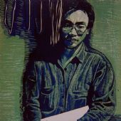 青年教師之二-木刻版畫(huà)-78.3x60.5cm-1991