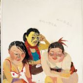 看盤-2---150x120cm--油畫、丙烯2006