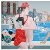 游泳池 By the Swimming Pool 205×600cm 布面丙烯 Acrylic on Canvas 2010