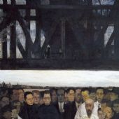 魯迅之死 The Death of Lu Xun 馬曉騰 布面油畫 Oil on Canvas 320×185cm 1993