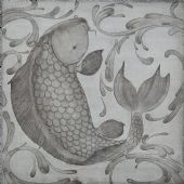 鯉魚-110cmX110cm-亞麻丙烯-2013