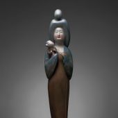 《唐-母子》2005年 波 玻璃鋼噴漆 185x45x45cm