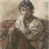 能歌善舞的凱撒爾  紙板邁克筆土色  26×26cm  2001