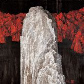 無字碑之五 116×116cm 布面油畫 1993 年