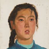 巧云 34.5×27.2cm 紙板油畫 1973年