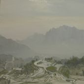 原陽(yáng)梯田  80×100cm  布面油畫(huà)  2011