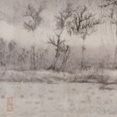 湖莊秋霽 141x35cm 2009年