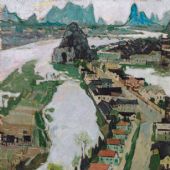 桂林三月，48cm×34.5cm，油畫，1971 年