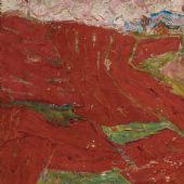 紅土，73.5cm×73.5cm，油畫，1980 年