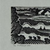 山地變良田 黑白木刻 11.1×13.1cm1961 中央美院美術(shù)館藏