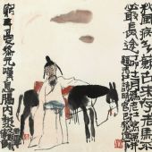 江漢思歸客 宣紙·水墨設(shè)色 41cmx50cm 1987年