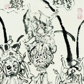 照片 戲劇人物之二138x34cm2008年