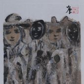 眾生相  60x25cm 紙本重彩 2011年