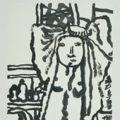 變臨巴爾丟斯 紙本水墨 74.5×35cm 2001年