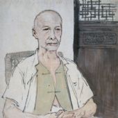 魯迅同學(xué)老年像   44 X 32cm  1956