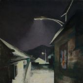 《古城之夜》之一175x80cm 布面油畫 2011年