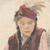 李斛，新疆少女－1955