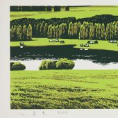 夏天，49×28cm，套色木刻，1980