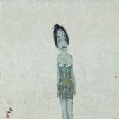 姓姚的女孩兒 90cm×75cm 2011 紙本水墨