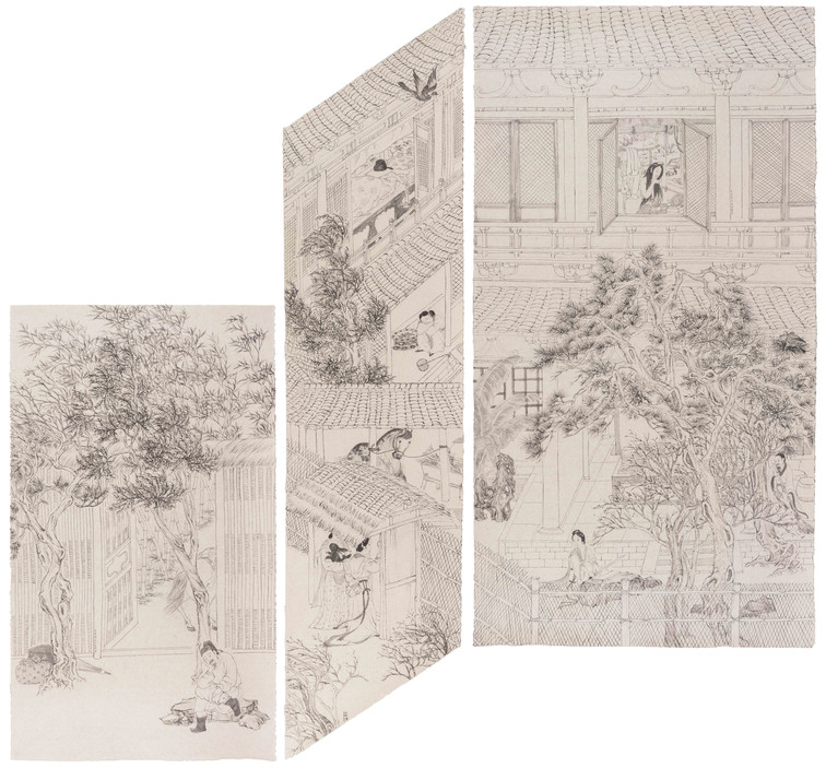 Peng Wei, Seven Nights, The First Night, 2018; Ink on jute paper, 175x170cm.jpg