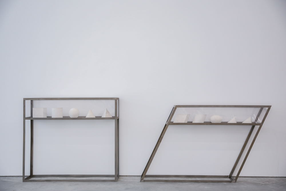 Dual System, 2009, White marble, stainless frame, PMMA, Dimension variable, Exhibition View  ??CAFA ART INFO Photo by Hu Sichen 9.jpg