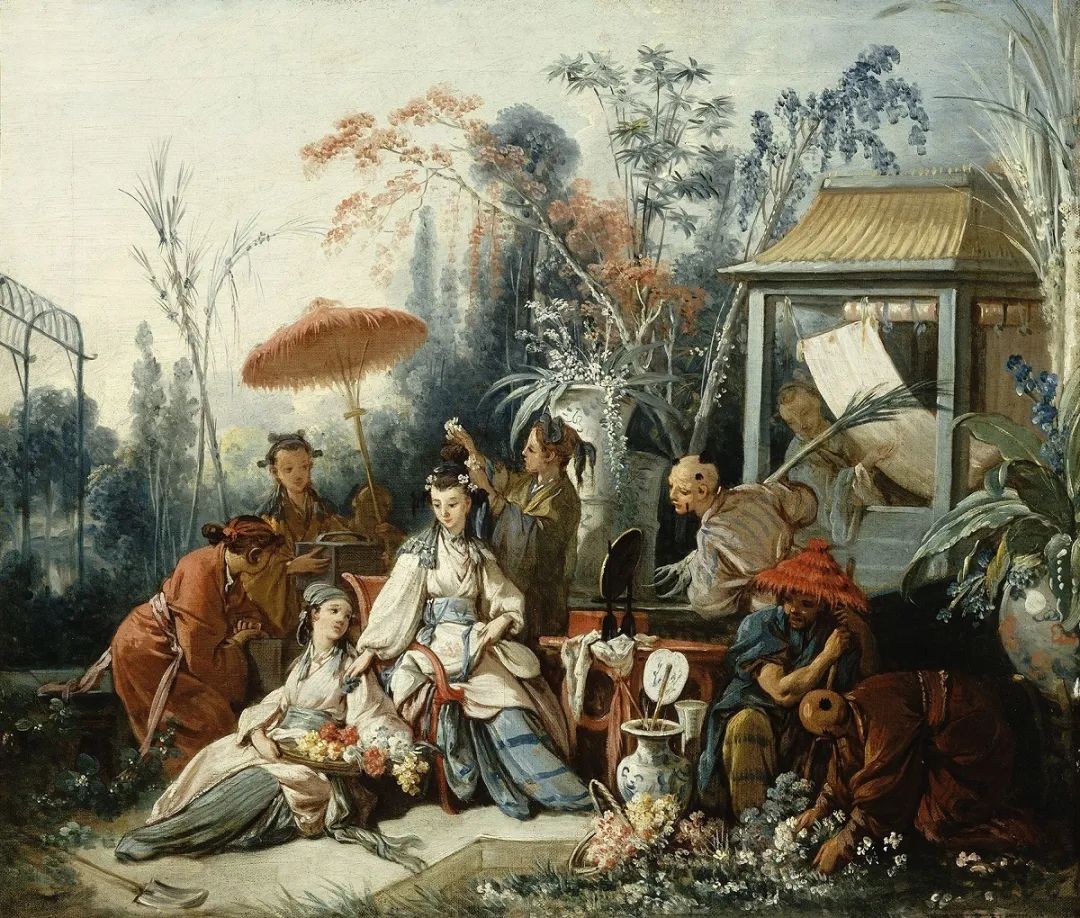 圖13  布歇 《中國花園》，布面油畫小樣，40.5X48cm，1742，Musée des Beaux-Arts et Archéologie de Besan?on.jpg