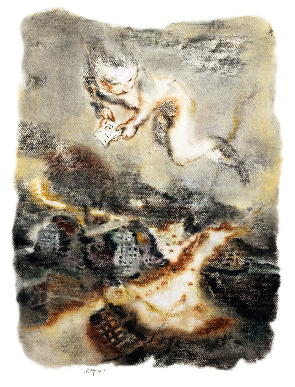 16、如夢(mèng)令之一，76x56cm，紙本色粉，2010.jpeg