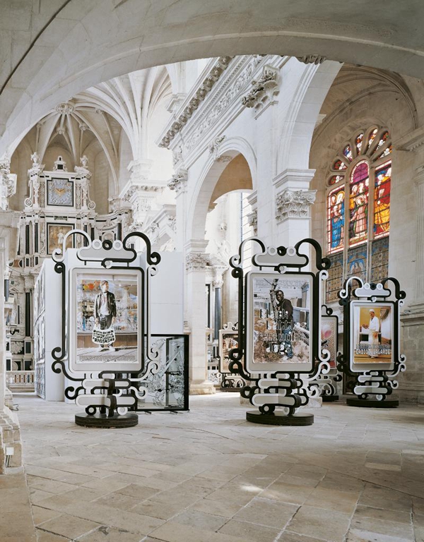 Exhibition view of Chapelle des Jésuites, Festival International de l'Affiche et des Arts Graphiques, Chaumont. Includes Sucette, Agent, Paravent and Théatre de Lorient posters..jpg