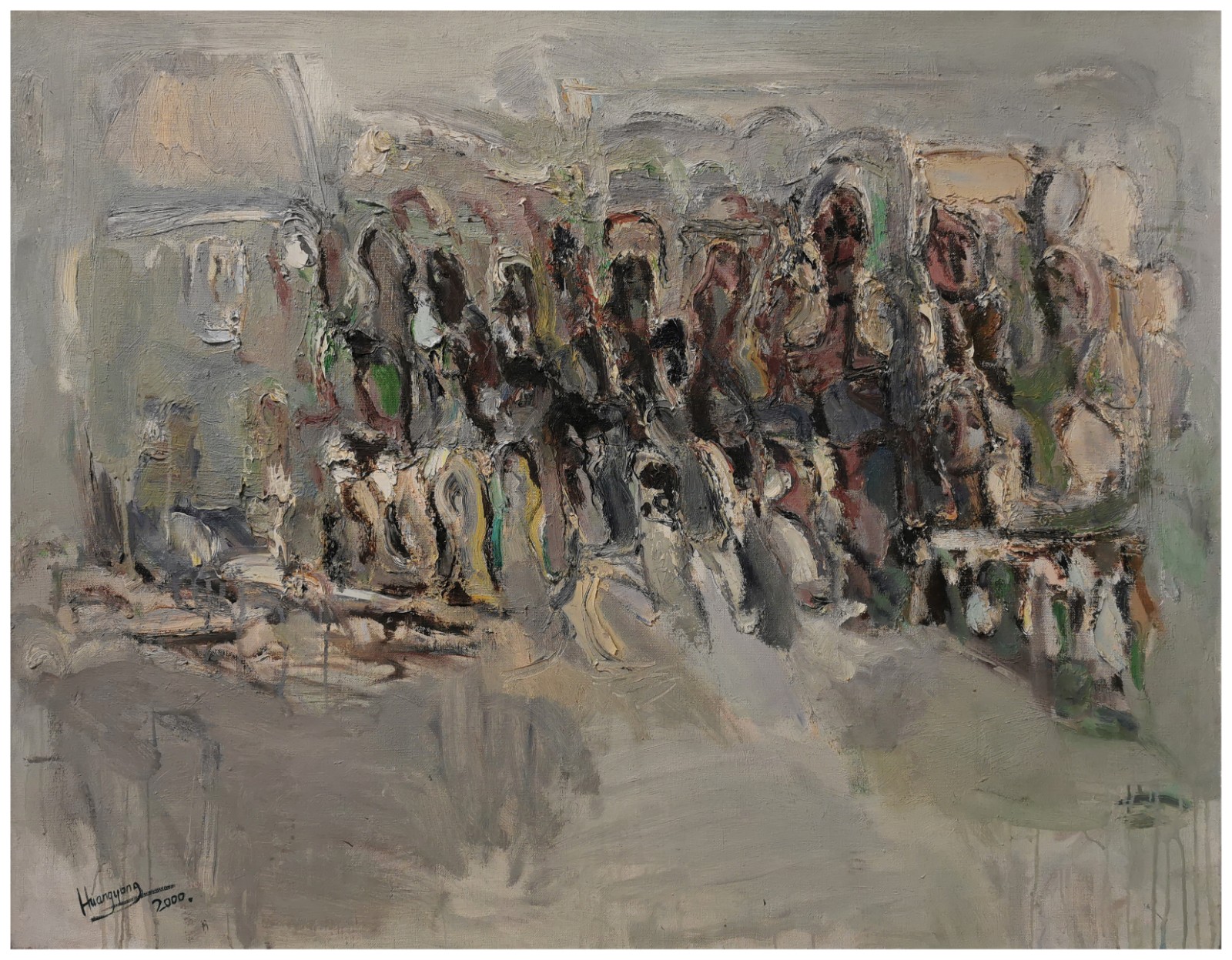 08 Huang Yong, Movements No. 3, 91x117cm, Oil on canvas, 2000.jpg