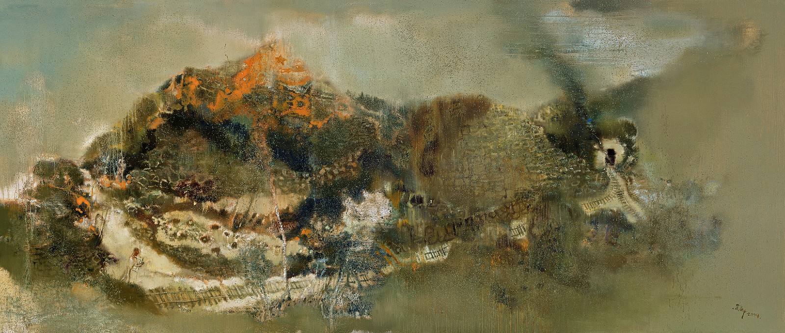 10 Huang Yong, Fortress Besieged No. 2, 158x372cm, Oil on canvas, 2009.jpg