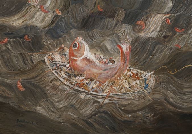 Duan Zhengqu, Big Fish (2015–2016). Oil on canvas. 160 x 230 cm. Courtesy Tang Contemporary Art, Hong Kong.jpg