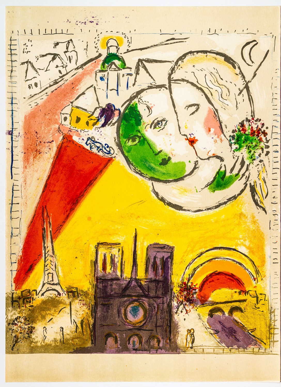 10. 星期日，石版印刷，28×38cm，1954.jpg