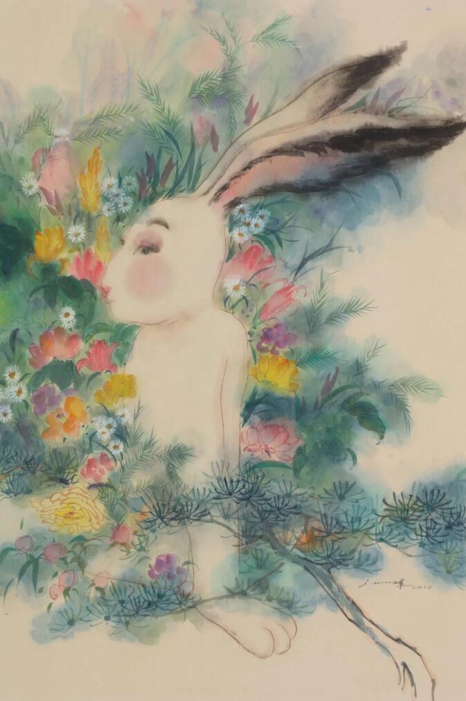 Xu Feng, Spring like This No.2, Ink and color on paper, 47x70cm.jpg