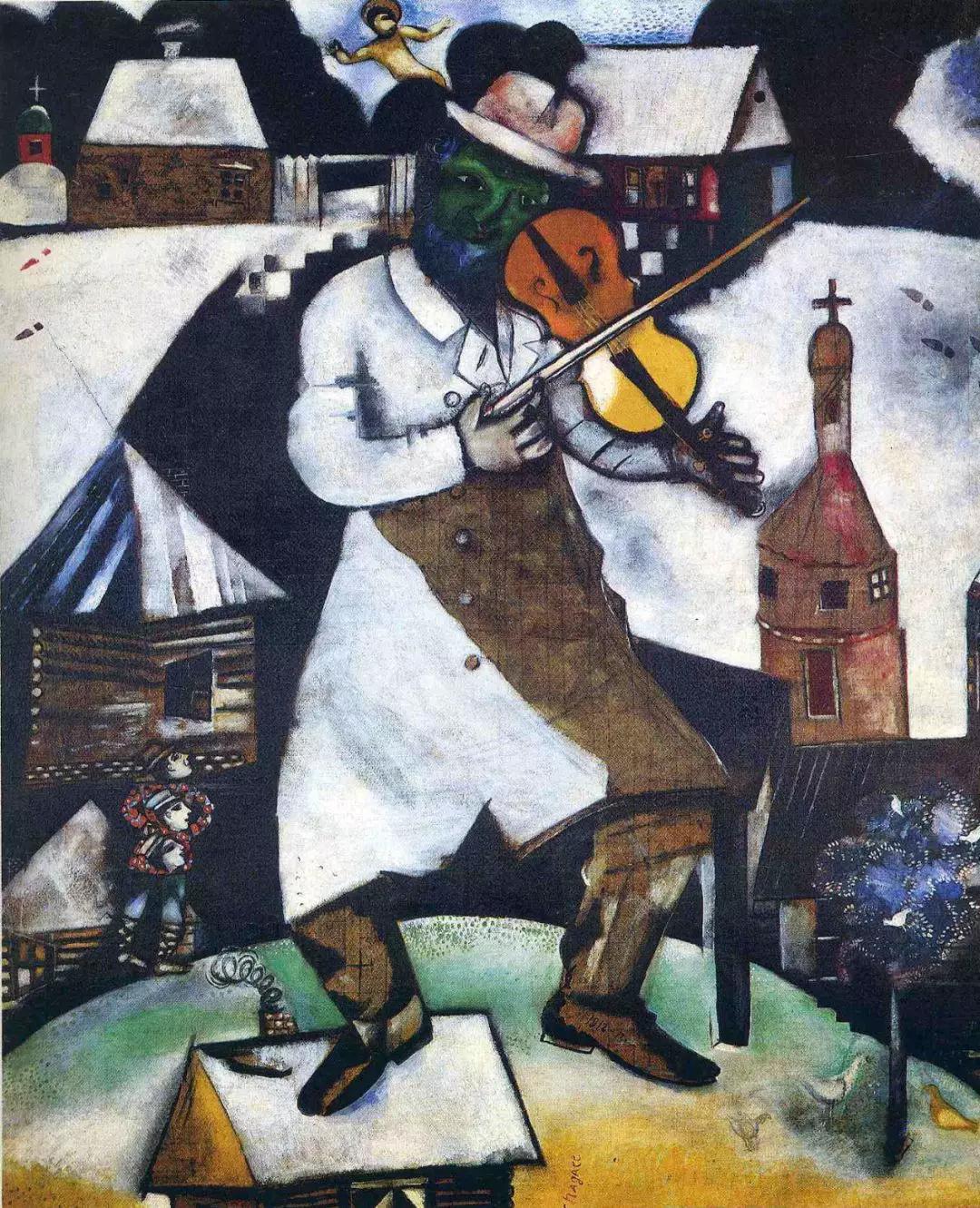 03 Marc Chagall, Fiddler on the Roof, oil on canvas, 188×158cm, 1912.jpg