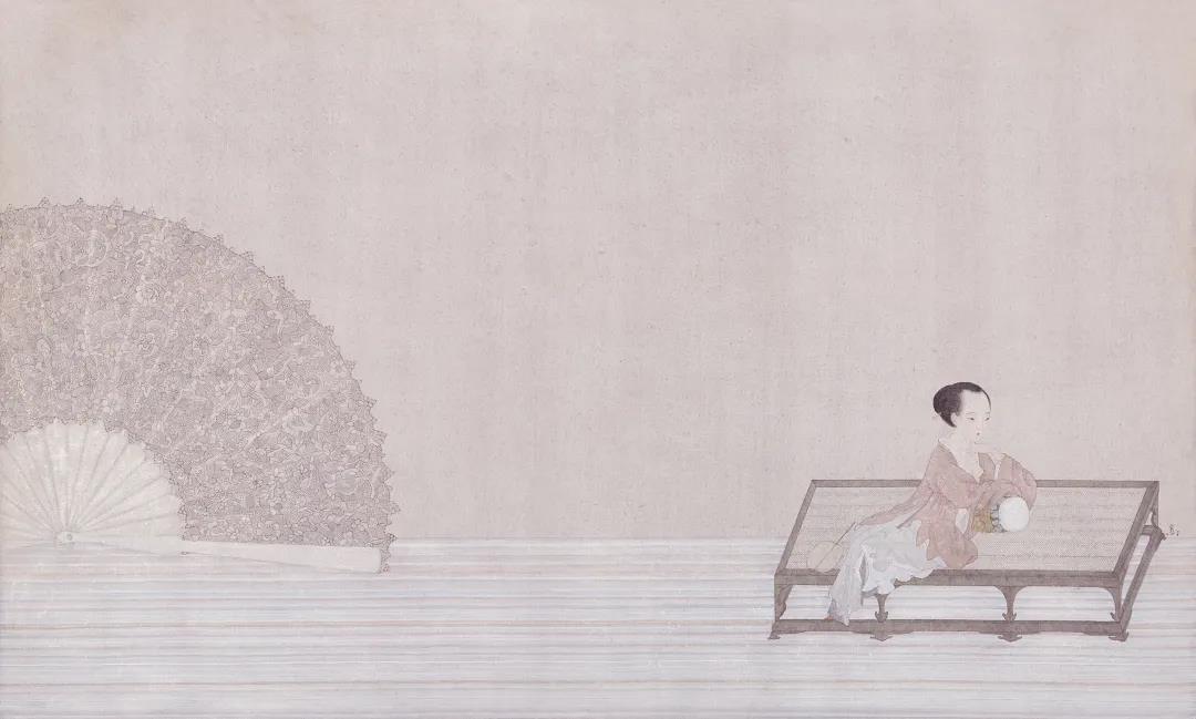 高茜，如夢(mèng)令，39×66cm，紙本水墨設(shè)色，2015.jpg