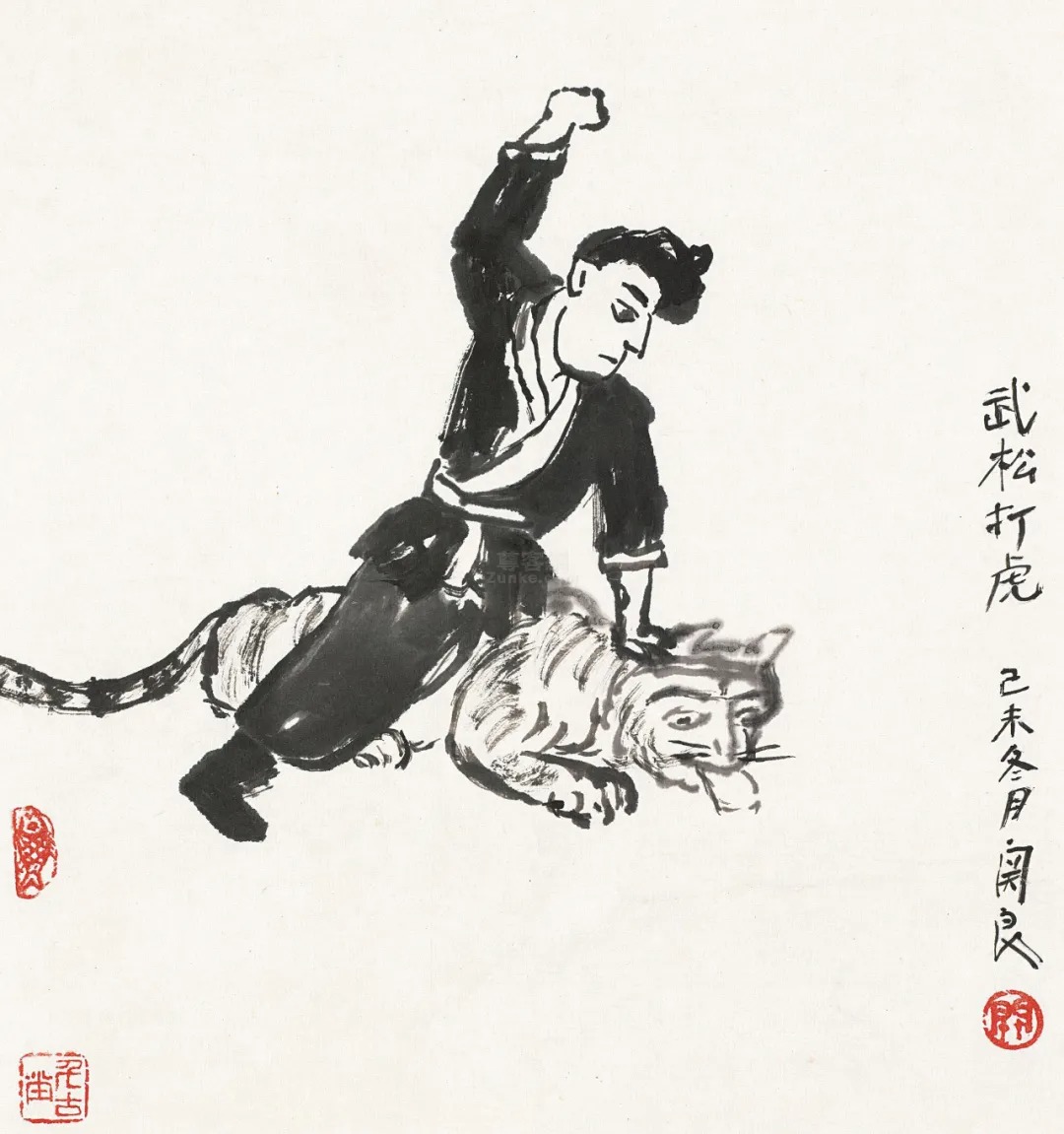 pic_015 關良 《武松打虎》，1979.jpg