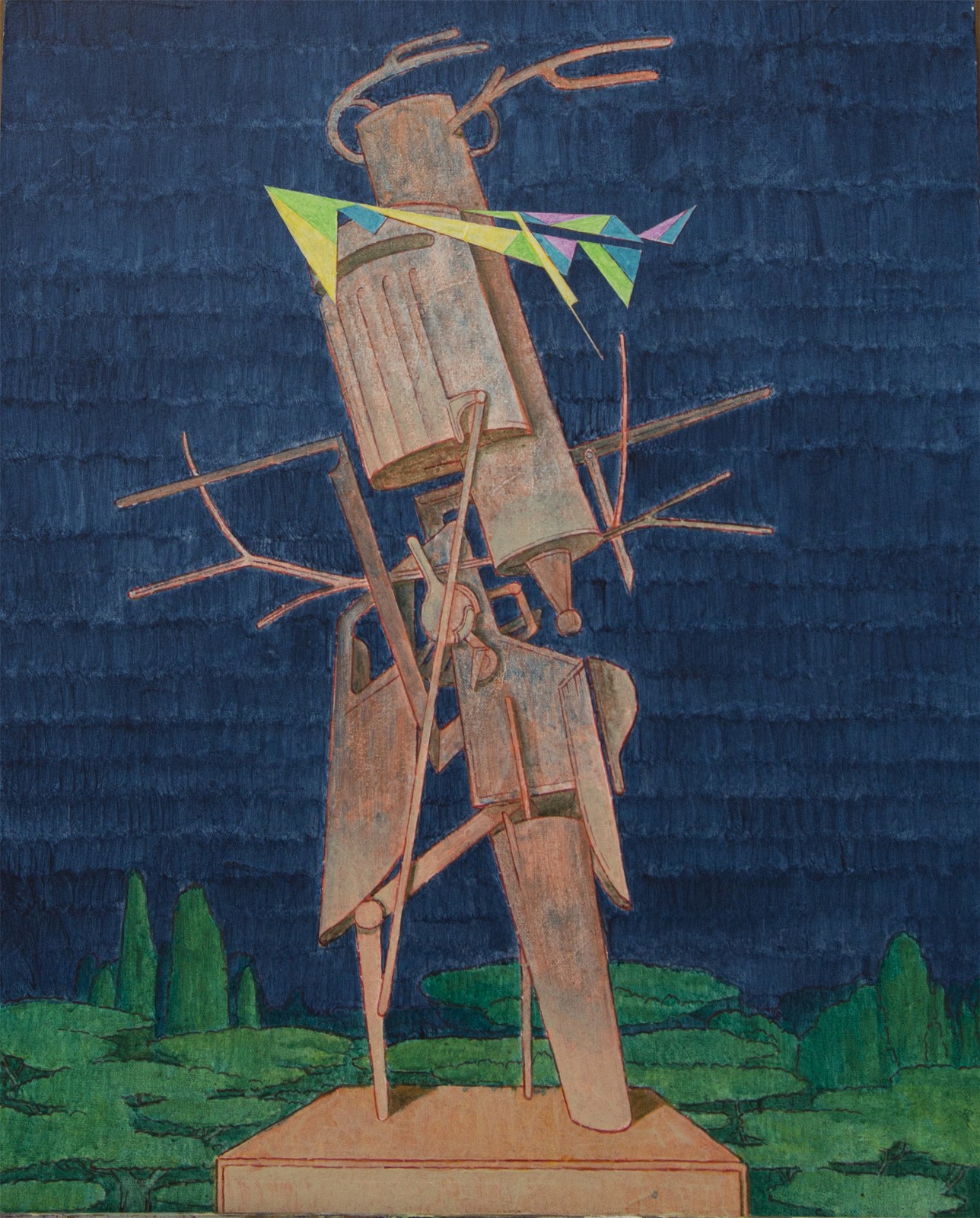 Deer Robot Series No.3, 60cmX50cm, Acrylic on linen, 2014.jpg