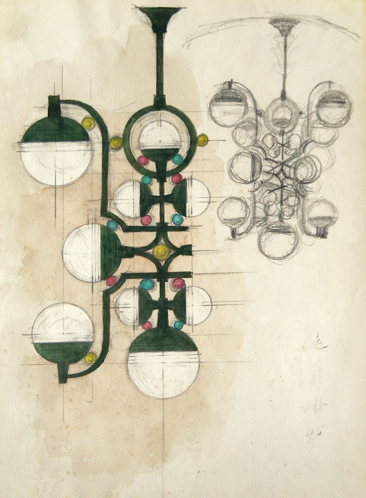 32 Lamp design drawing, 25×18cm, 1952.jpg