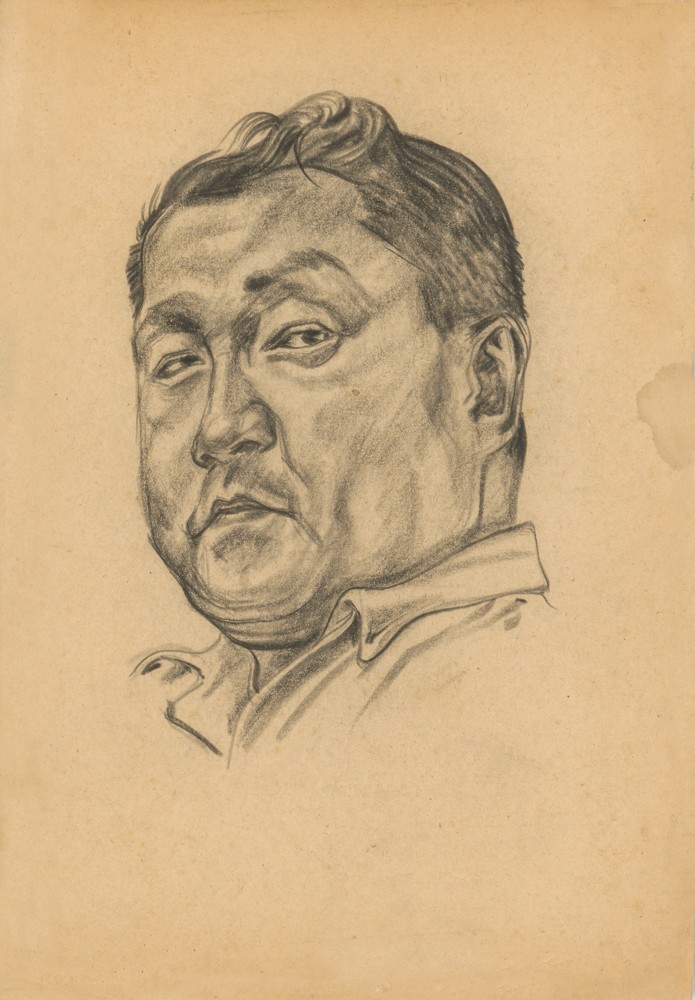 圖4、自畫像，紙本素描，38×26cm,1944年.jpg